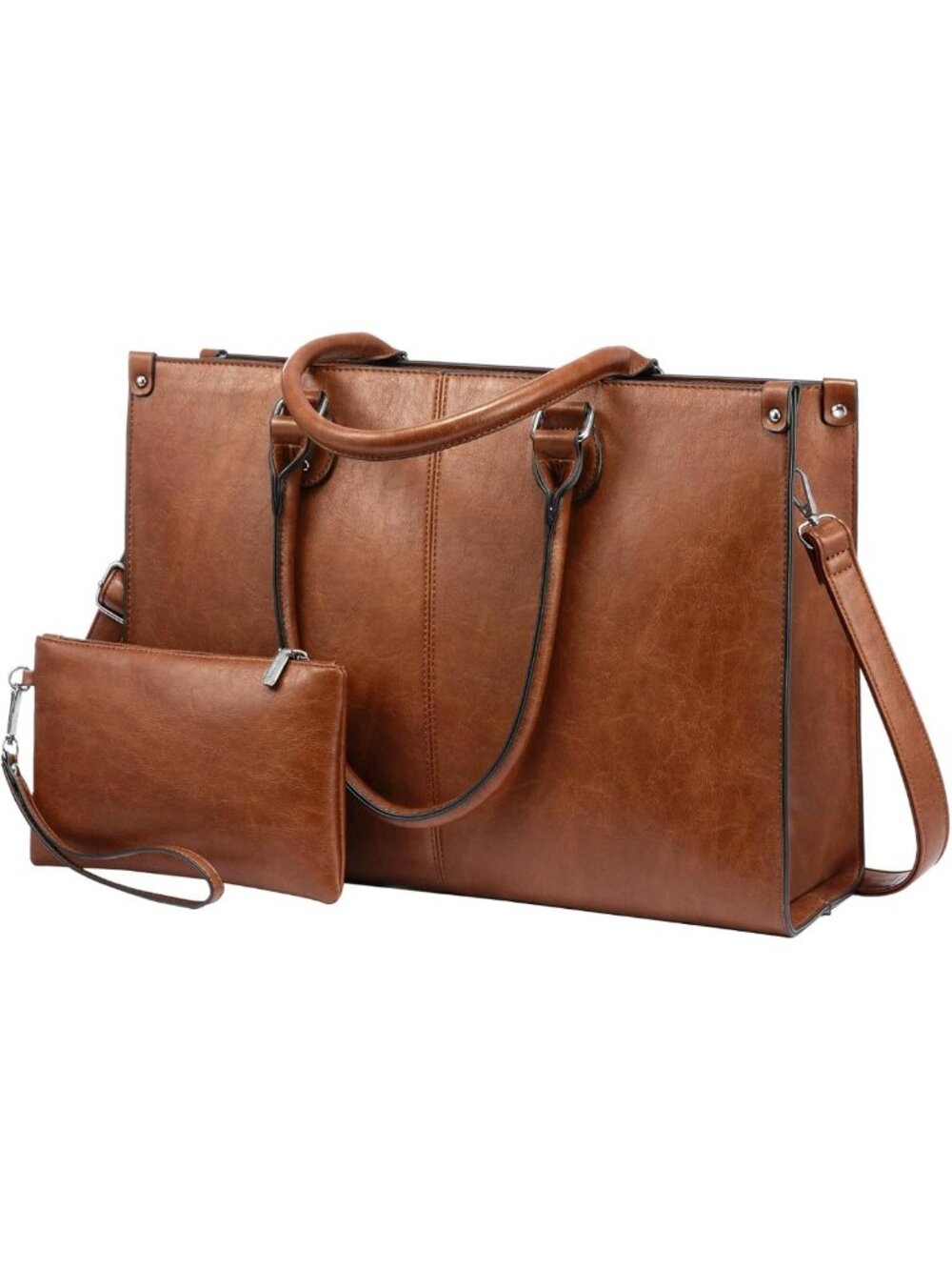 Stylish Waterproof Laptop Tote Bag for Women, 15.6" Work Bag & Clutch, Vintage